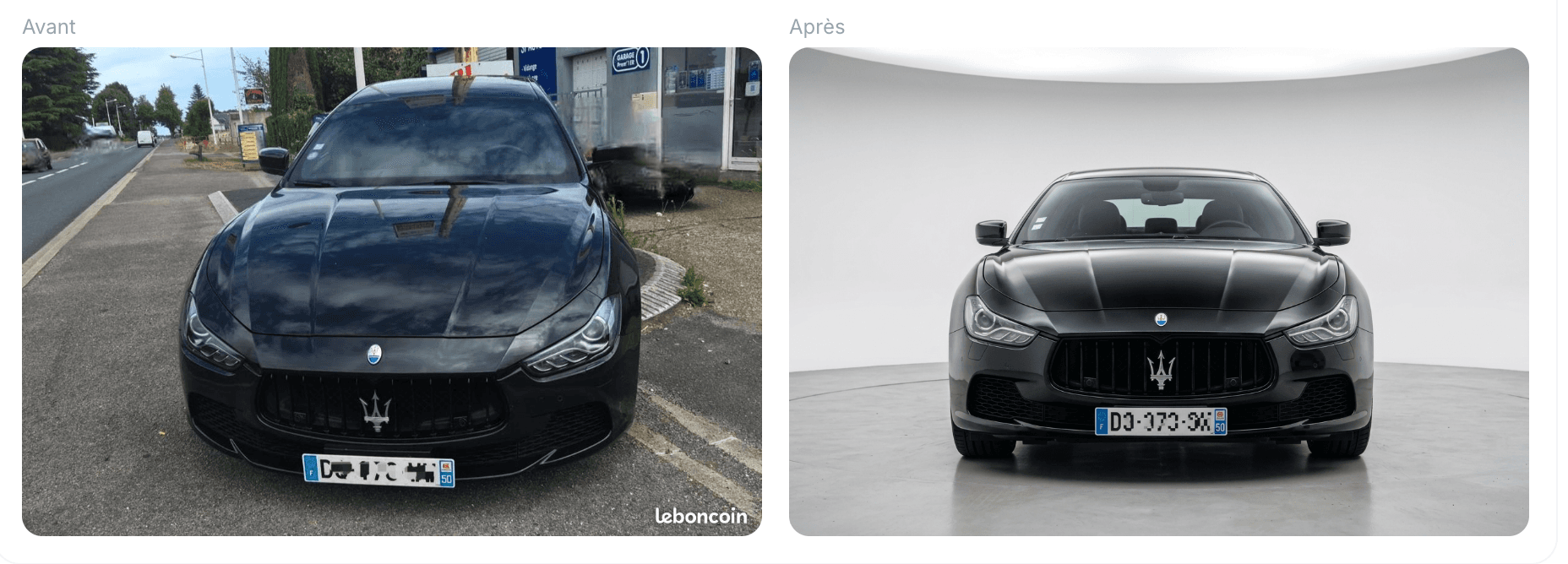 Transformation CarShot — avant et après