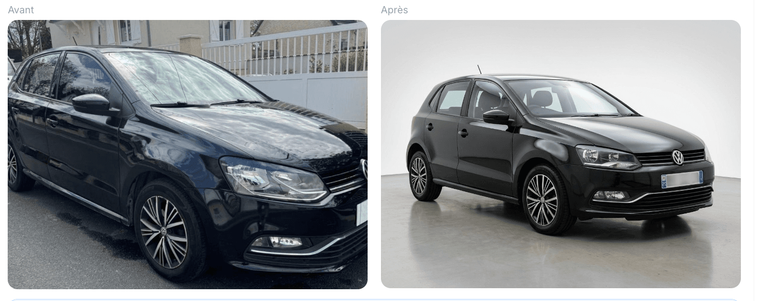 Transformation CarShot — avant et après