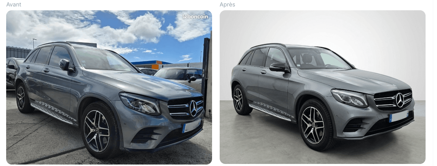 Transformation CarShot — avant et après