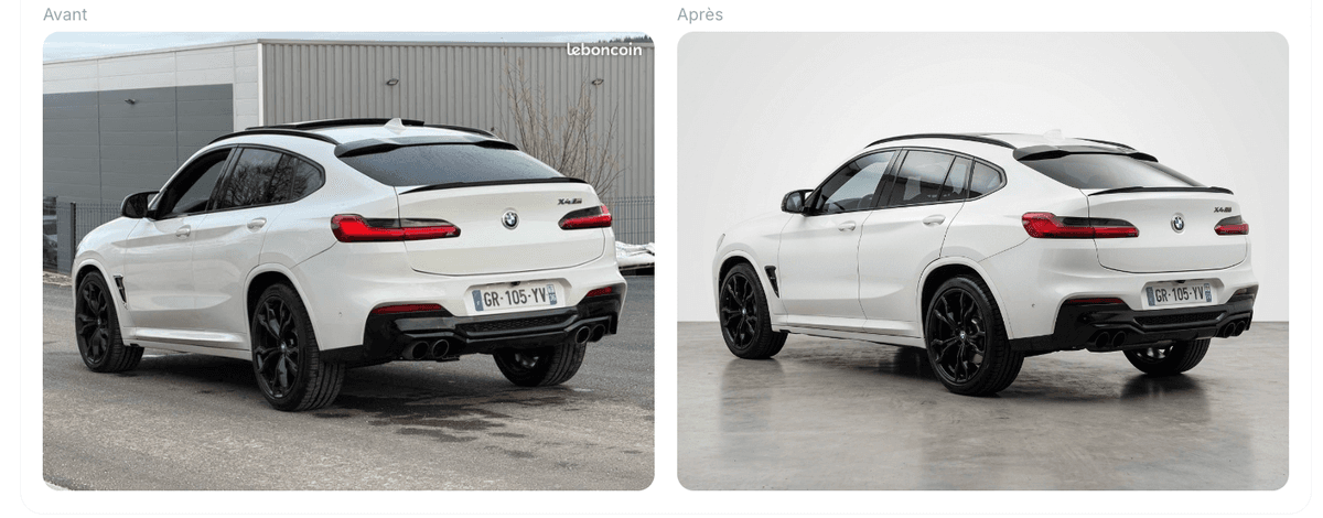 BMW X4 avant et après CarShot